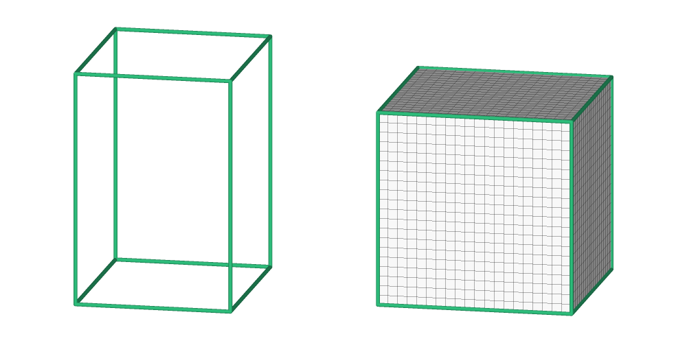Orthorhombic domain, 2nd solution, physical and grid space
